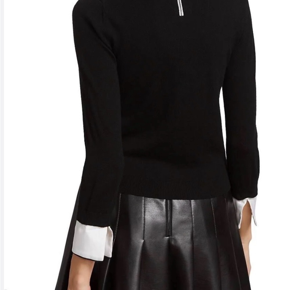 Alice and Olivia Zani Bow Collar Sweater Size M - Picture 2 of 16